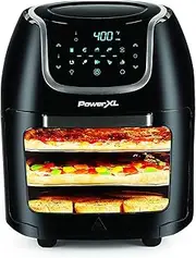 Power XL Vortex Pro 9.5L Digital Air Fryer Cooker - 3 Tier Rack - 1800W Family Size Digital Air Fryer with Rotisserie, Dehydrator & Reheat Functions - 6-in-1 Pre-Programmed Settings