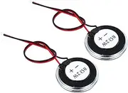 uxcell 2 Pcs 2W 8 Ohm Small Speakers Metal Shell Round Internal Micro Magnet Speaker with 120mm Wire for Mini Speakers DVD EVD Multimedia Mobile Portable Advertising Machine