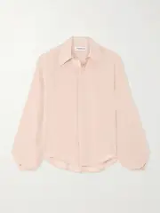 [Victoria Beckham] Victoria Beckham - Silk Crepe De Chine Shirt - Blush - UK 8 UK 8 Pink
