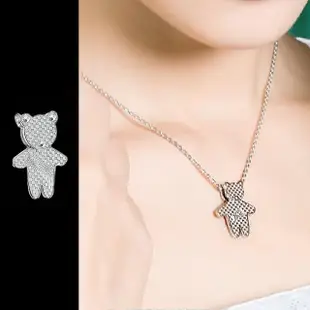 【LATTE】Baby Bear 銀色小熊不鏽鋼項鍊(女鍊)
