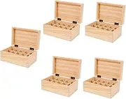 NUOBESTY 5pcs Box Wooden Essential Oil Case Essential Oil Storage Box Compact Storage