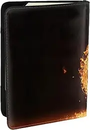 [JEJEA] Soccer Print Travel Organizer Credit Cards Case Passport BookPassport Holder Cover Wallet forTraveling,, Black, One Size