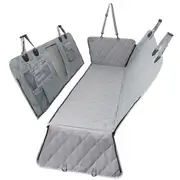 Pet Car Seat Cover Hammock Non-Slip Protector Mat Water-Resistant Cat Dog Back-Grey