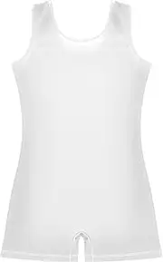 [ODAWA] Girl Gymnastics Leotard White Kid Tumbling Dance Outfit, Leotards for Girls Gymnastics