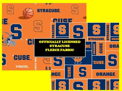 SYRACUSE UNIVERSITY FLEECE FABRIC-SYRACUSE ORANGE FLEECE FABRIC-ALL PATTERNS