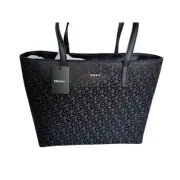 Brand New DKNY Bryant Park Tote Satchel Black Soft DKNY LOGO Design Msrp $198