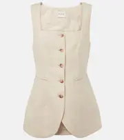 [Posse] Posse Lucille pinstripe linen vest UK 8 beige