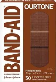 Band-Aid OUR TONE BR55 Bandages Flexible Fabric Assorted 30ct