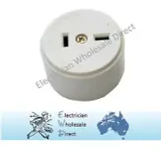 Plug Base Surface Socket Two Straight Pin 32V 15V Polarised 2 Pin Socket Outlet