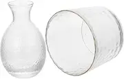 PRETYZOOM 1Set Japanese Sake Decanter Dual Use Wine Warmer Ice Container Practical Stylish Sake Accessories for Home Bar Restaurant Summer Winter Use Transparent Design