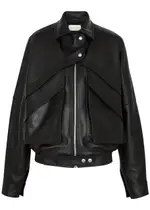 Magda Butrym Oversized Leather Jacket - Black - 40 (UK12 / M) 40 (UK12 / M)