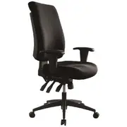 Buro Tidal High Back Fabric Chair with Arms Black