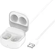 Replacement Charging Case Intended for Samsung Galaxy Buds FE R400 Charging Cradle Dock Station - with USB Cord Charger Cable(White)