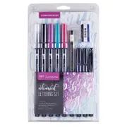 10pc Tombow Advanced Lettering Calligraphy Writing/Drawing Dual Brush Pen Set