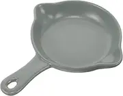 CRILSTYLEO Baking Pan Tableware Color Glazed Ceramic Plate Snack Dish with Handle Decorative for Home Parties