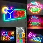 LED Neon Signs Lights Night Light Visual Art Wall Hanging Room Bar Party Decor