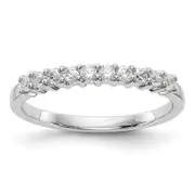 14k White Gold 1 Ct. Lab Grown Diamond VS/SI+ G+ Ten Stone Fashion band