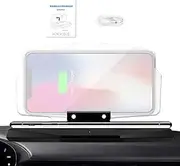 Transparent Display Gauge Alarm - Vehicle Projection Display, Auto Heads-Up Screen | Overspeed Warning Windshield Screen Projector, Auto Dashboard Display with HDD Image Reflection for Car Navigation
