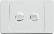 4C | Ultima 2 Gang Switch 250V 16AX | Horizontal