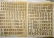 Chartpak Velvet Touch Lettering Machine 72pt/S 15572 C Gold Rub On Letters