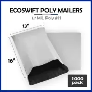 1000 13x15 EcoSwift Poly Mailers Plastic Envelopes Shipping Mailing Bags 1.7MIL