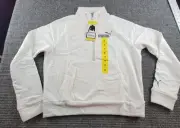 Puma Ladies Half Zip Pullover Jacket White Small NWT Active Light
