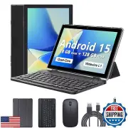 Android 15 Tablet 10 Inch, 18GB RAM+128GB ROM/2TB Expandable, 2 in 1 Tablets