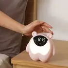 Table Clock Cute Adjustable Energy Saving Night Light Digital Clock Easy to Read