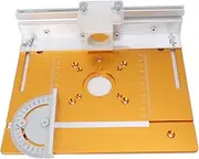 Gigicial Aluminium Router Table Insert Plate, Wood Milling Flip Board Trimming Machine Engraving Auxiliary Tool Woodworking Benches, Multifunctional Trimming Engraving Table