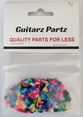 346 Unprinted Medium Guitar Picks Rounded Triangle .71mm Celluloid Multi Color