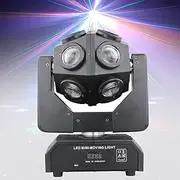 120W Moving Head Light, 360° Rotating Moving Disco Light Stage Light, Four Control Modes, DMX 512 with Voice Control Party Lighting Effect for Stage Lighting Party Disco Club