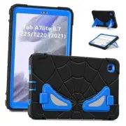 Shockproof Kids Case for Galaxy Tab A7 Lite 8.7 Inch (SM-T220/T225), Black+Blue