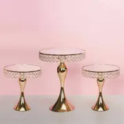 2pcs Mirror Cupcake Cake Stand Crystal Display Holder Dessert Rack Party Wedding