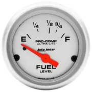 Autometer Ultra Lite Fuel Level Gauge Electric - 73 - 10 Ohm, 2 1/16 Inch, Short Sweep, AU4315