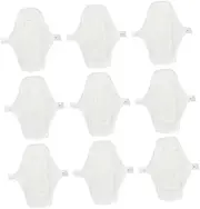 Ipetboom Waterproof Menstrual Cloth 9pcs Reusable Sanitary Pads Soft Cotton Liner 180mm for On-the-go