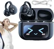 Earbuds Wireless,Headphones with Screen Waterproof | Noise-Cancelling Audio Audio Earphones Ai Translation Sports Clip Earplugs for Gym Home Travel Exercise Work Adventures Commute Daily Use