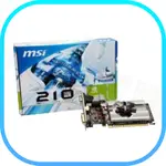 亮機卡 顯示卡 文書機顯卡 MSI 微星 N210-MD1G DDR3 顯示卡 1G/D3顯卡 (全新現貨)