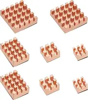 ECSiNG 8PCS Copper Heatsink Radiator CPU Copper Radiator with Thermal Conductive Adhesive Compatible with Raspberry Pi 4B 1G 2G 4G CPU Heatsinks Replacements