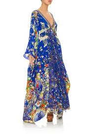 LONG KAFTAN WITH WAISTBAND PLAYING KOI