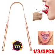 1-3 Tongue Cleaner Scraper Dental Care Oral Tongue Hygiene Brush Stainless Steel