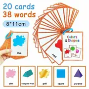 Color And Shape Montessori English Word Learning Flash Cards for Kids,Early Educational Flashcards,Classroom Supplies,Teaching Materials For Teachers