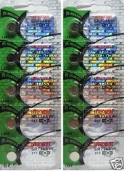 10 Maxell 397 - SR726SW Button Cell Batteries
