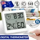 Digital Humidity Indoor Outdoor Hygrometer Thermometer Temperature Meter Clock