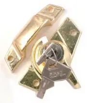 Window Sash Lock, Keyed, Polished Brass 1400
