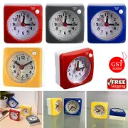 Alarm Clock Night Light No Tick Snooze Silent Small Bedside Clock BatteryOperate