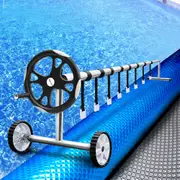 6.5x3m Aqua Buddy Pool Cover 400 Micron Silver Swimming Pool Solar Blanket 5.5m Roller
