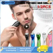 1/2PCS Mini Electric Shaver Automatic Men's Razor Trimmer Portable Beard Knife S
