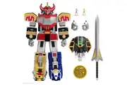 Super7 ULTIMATES! Mighty Morphin Power Rangers Dino Megazord - 8" Power Rangers Action Figure with Accessories Classic TV Show Collectibles