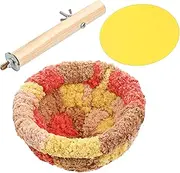 Totority Cozy Warm Bird Nest Hut for Winter Plush Parakeet Bed Parrot Breeding Accessory Adorable Design for Bird Cage Multi Functional Hammock