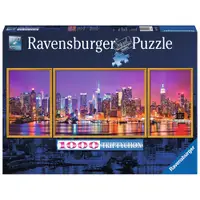 在飛比找PChome24h購物優惠-德國Ravensburger維寶全景拼圖 紐約夜景(三片)(